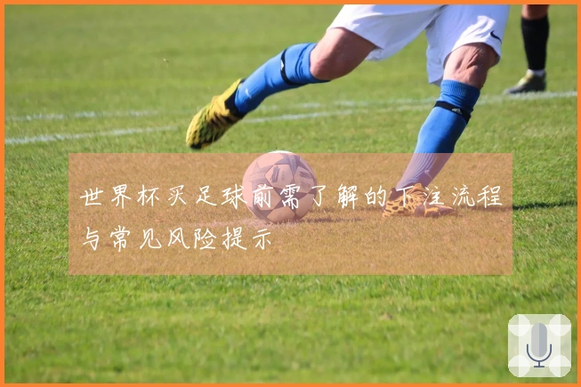 世界杯买足球前需了解的下注流程与常见风险提示